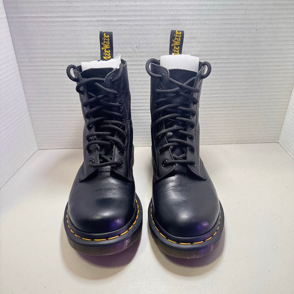 Dr. Martens Black Pascal Combat Boots mid-calf sz EU 36/US women’s 5 Goth